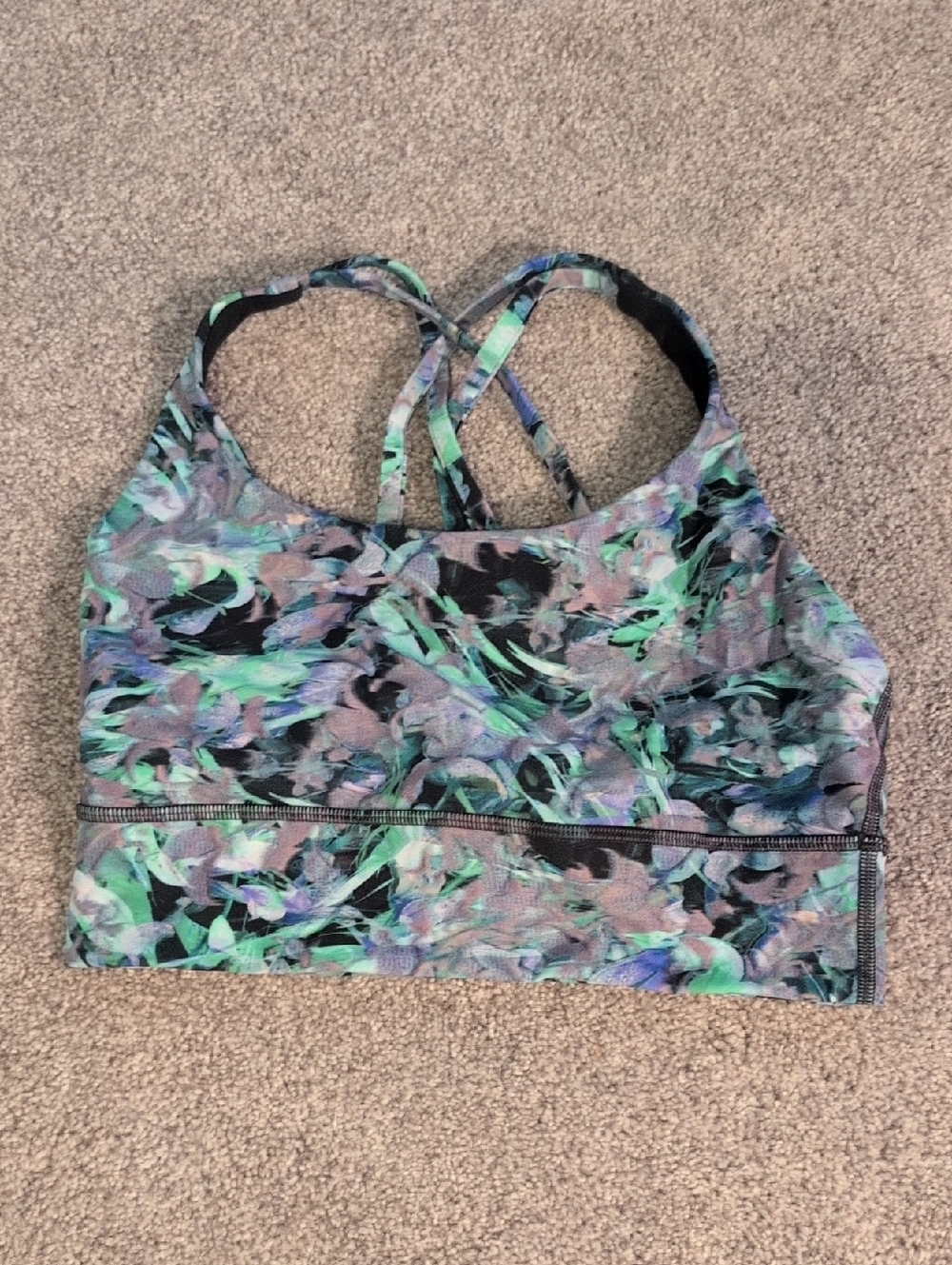 Lululemon Floral Print Energy Longline Bra